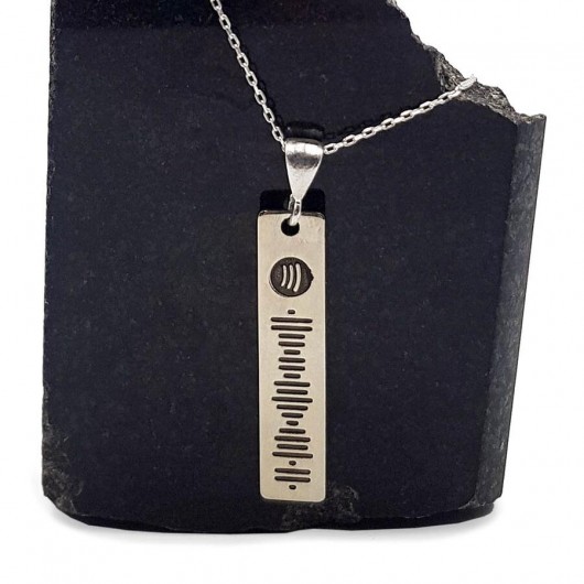 The Voice Of Love Spotify Necklace 925 Sterling Silver Men