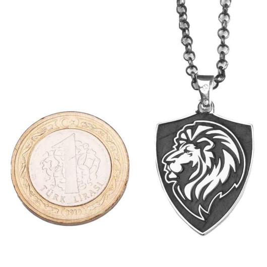 Lion Figured Special Design Silver Necklace