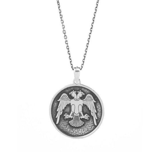 Cihan Eagle Planet Silver Necklace