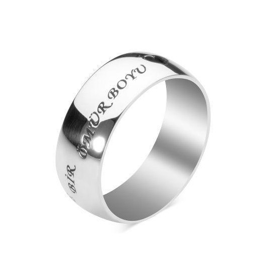 Silver Fingerprint Wedding Ring Necklace