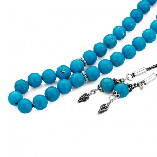 Globe Cut Turquoise Turquoise Rosary