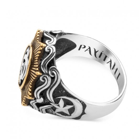 Payitaht Abdulhamid Series Crescent And Star Hudhud Bird Silver Ring