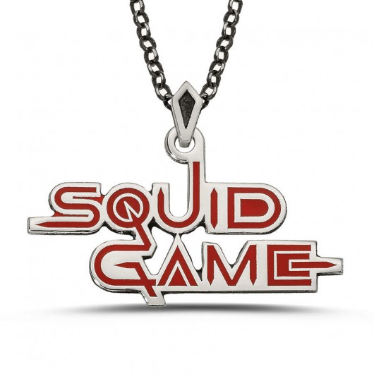 Squid Game Necklace 925 Sterling Silver Men's Red Chain Model2