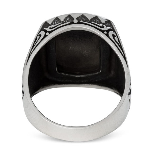 Squid Game Ring 925 Sterling Silver Male Model Symmetrical Patterned