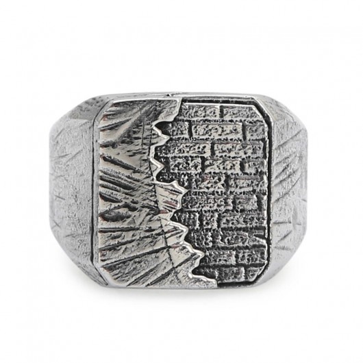 Men's Silver Ring Without Stone - New Life Theme Ring In Silver