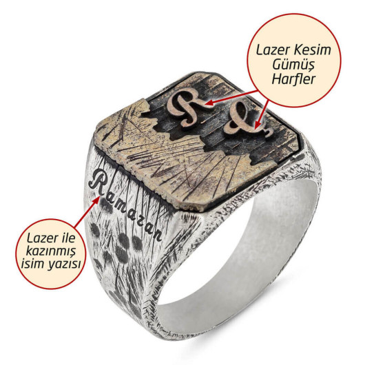 New Life Theme Stoneless Sterling Silver Men's Ring Customizable