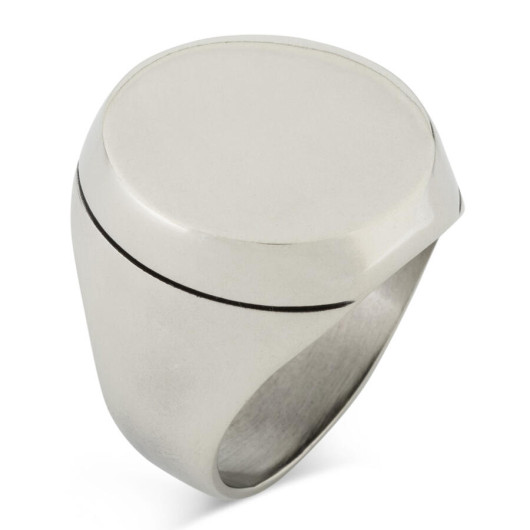 Round Design Simple Men's Ring 925 Sterling Silver
