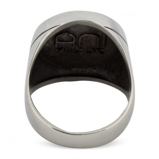 Round Design Simple Men's Ring 925 Sterling Silver With Personalized Letters