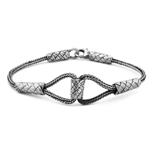 1000 Carat Silver Kazaz Hand Knitted Women Bracelet