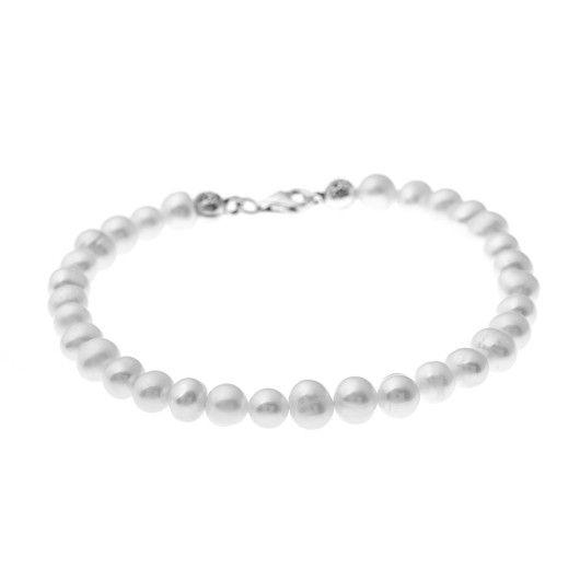 Elegant Natural Pearl Women Bracelet With Silver Mechanism