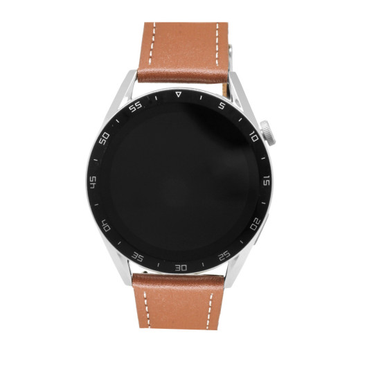 Ferro Brown Leather Strap Smart Watch