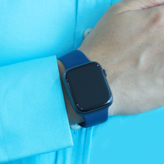 Ferro Blue Color Silicone Strap Smart Watch