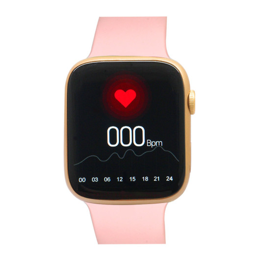 Ferro Pink Color Silicone Strap Smart Watch