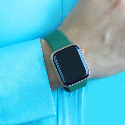 Ferro Green Color Silicone Strap Smart Watch