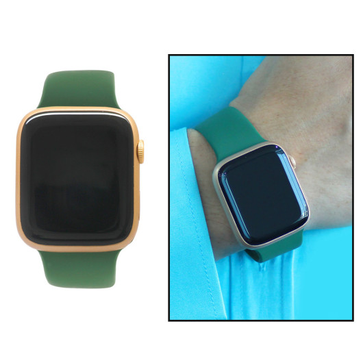 Ferro Green Color Silicone Strap Smart Watch