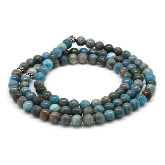 Both Bracelet Necklace And Prayer Beads Apatite Natural Stone Jewelry