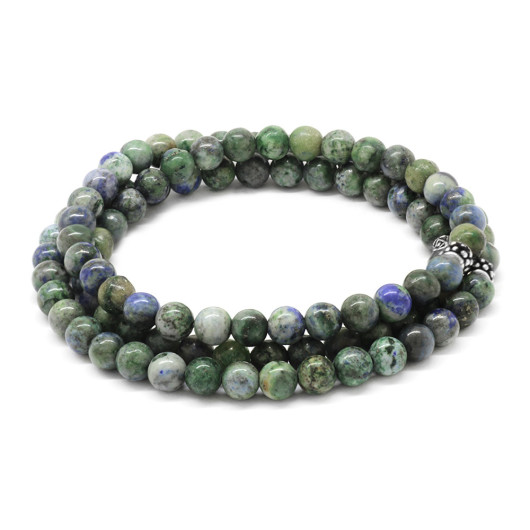 Both Bracelet Necklace And Prayer Beads Azurite Natural Stone Accessory