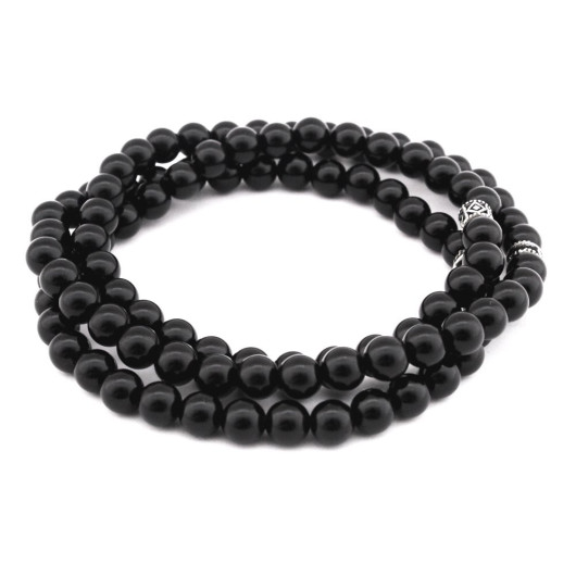 Both Bracelet And Necklace And Prayer Beads Onyx Natural Stone Accessories