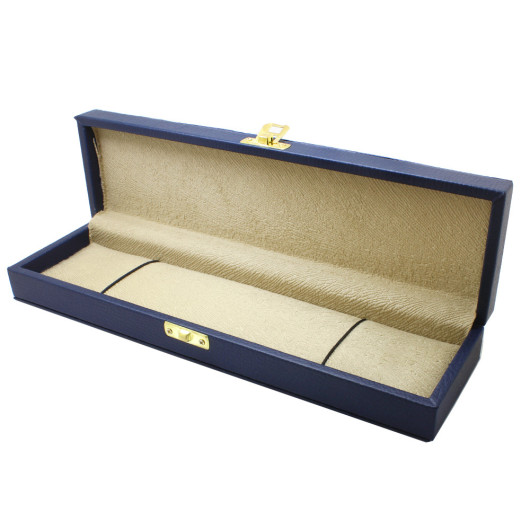 Navy Blue Leather Lined Elegance Prayer Beads Box