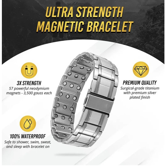 Titanium Magnetic Therapy Health Bracelet With Personalized Name Letters