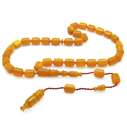 Light Orange Catalin Rosary Beads Capsule