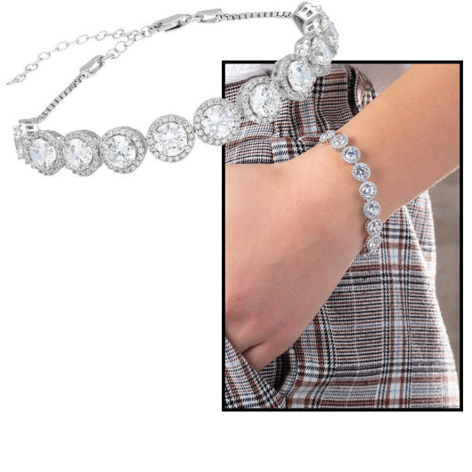 Starlight Diamond Large Silver Waterway Bracelet