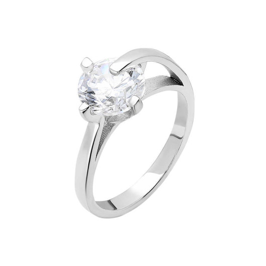 Diamond Diamond Mount Maxi Design Silver Women Solitaire Ring