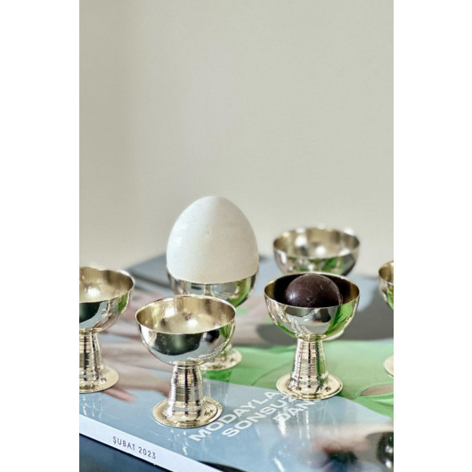 Ball 6 Silver Egg Cup & Turkish Delight Holder
