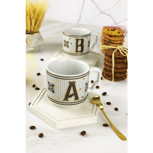 Hermony Monogram Porcelain Letter Mug - Letter A