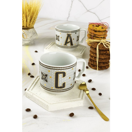 Hermony Monogram Porcelain Letter Mug - Letter C