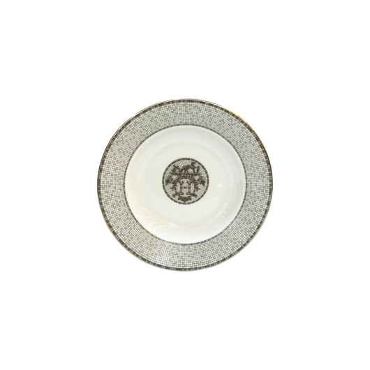 Mosaic Pattern Gray 6-Piece Dinner Plate