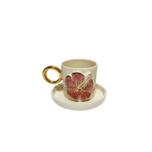 Pink Lily Figured Single Coffee Cup Set