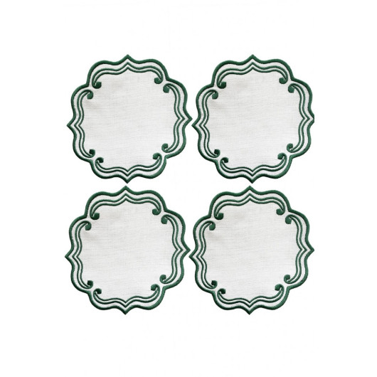 Pure Green Cocktail Napkin Set Of 4