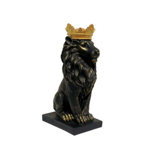 Black Gold Lion Figure Trinket