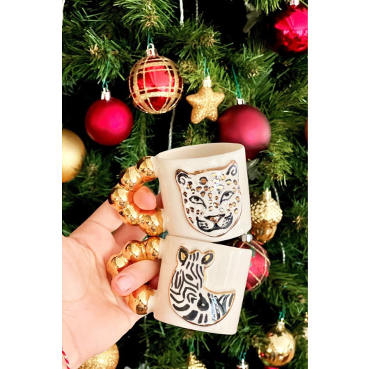 Zebra Figured Gift Wrapped Single Cup Set