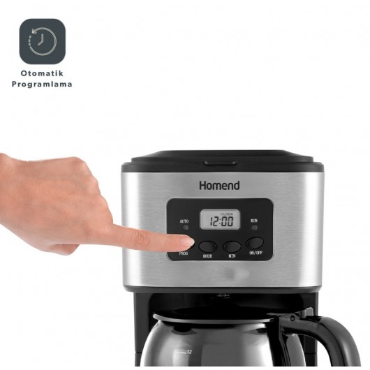 Filter Coffee Maker With Automatic Clock And Timer Xl (12 Cup) 5006 Homend Coffeebreak