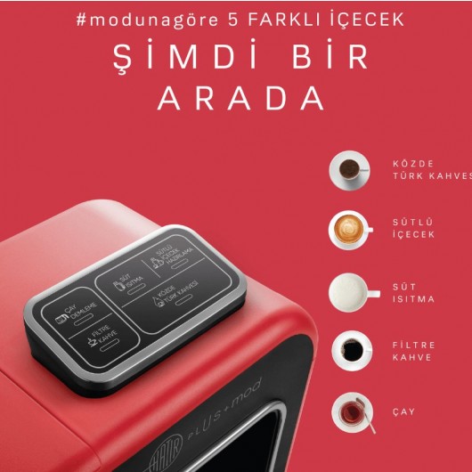 ماكينة صنع القهوة والشاي 5 في 1 بالوان متعددة Karaca Hatır Plus Mod
