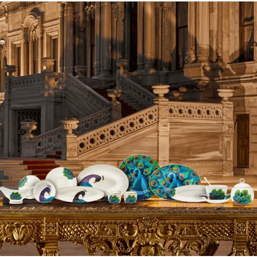 39-Piece Luxurious Pearl Breakfast Set For 6 Persons Karaca X Çırağan Palace Shop