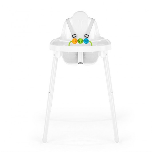 كرسي مرتفع لون أبيض مع ألعاب للاطفال من Wellgro