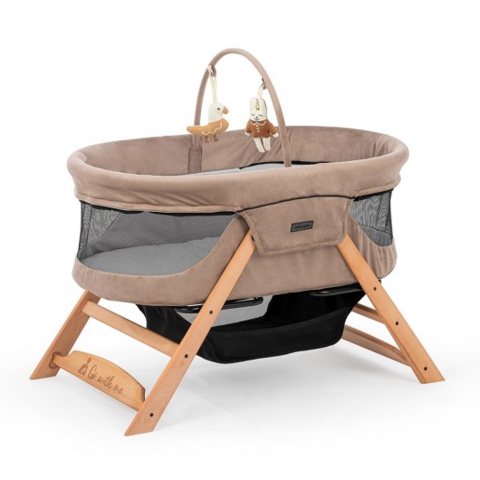 Wellgro Go With Me Exclusive Baby Cradle With Sleeping Set, Brown