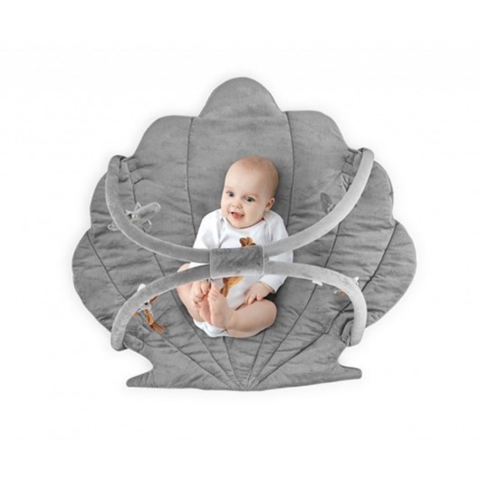 Wellgro Oyster Baby Play Mat - Gray