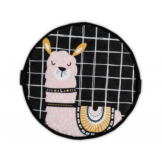 Wellgro Cute Llama Play Carpet & Bag-Pink