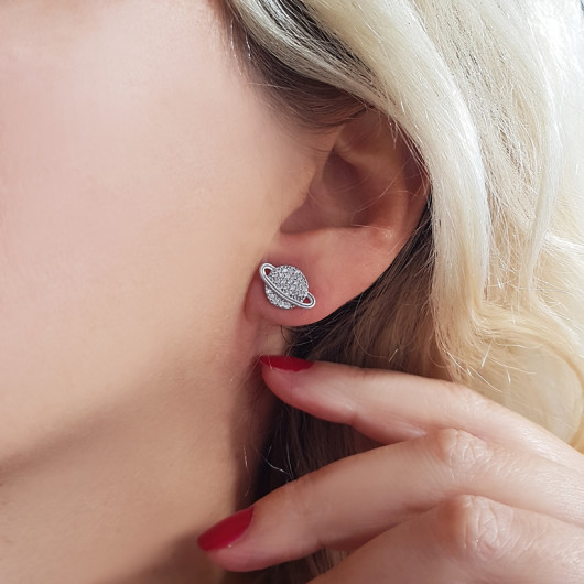 925 Sterling Silver Planet Earrings