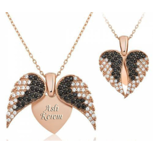 Opening Wing Heart Necklace