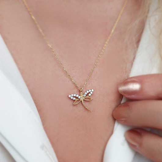 Women's 925 Sterling Silver Dragonfly Necklace