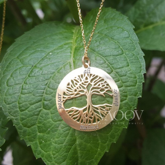 Tree Of Life Necklace With Personalized Name Written
