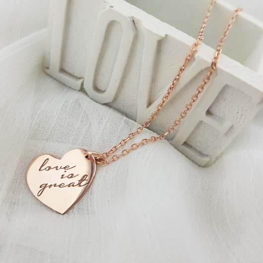 Vaoov 925 Sterling Silver Personalized Named Women's Gift Heart Necklace