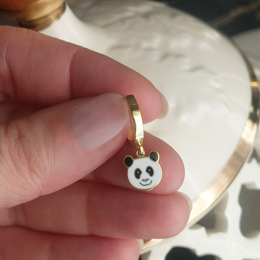 Vaoov 925 Sterling Silver Enameled Panda Earrings
