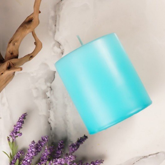 10X10 Cm Mitr Turquoise Cylinder Candle