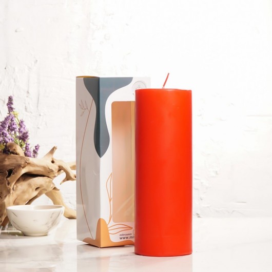 20X7 Cm Mitr Red Cylinder Candle